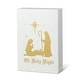 preview thumbnail 8 of 8, Glitzhome 17"L Lighted Wooden Nativity Advent Calendar for Adults & Kids Christmas Decoration - Nativity Advent Calendar