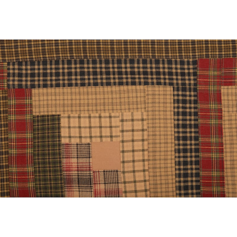 Tea Cabin Valance Log Cabin Block Border 20x72