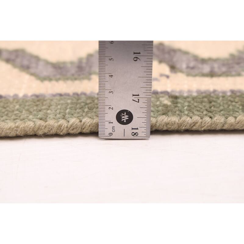 ECARPETGALLERY Hand-knotted Modern Oushak Dark Green Wool Rug - 10'2 x 14'0