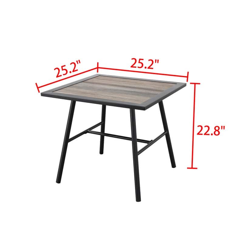 Patio Festival Outdoor Metal 25.2" Dining Table