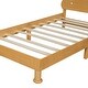 preview thumbnail 12 of 16, Walnut Wood Frame Twin Platform Bed with Cookie-Shaped