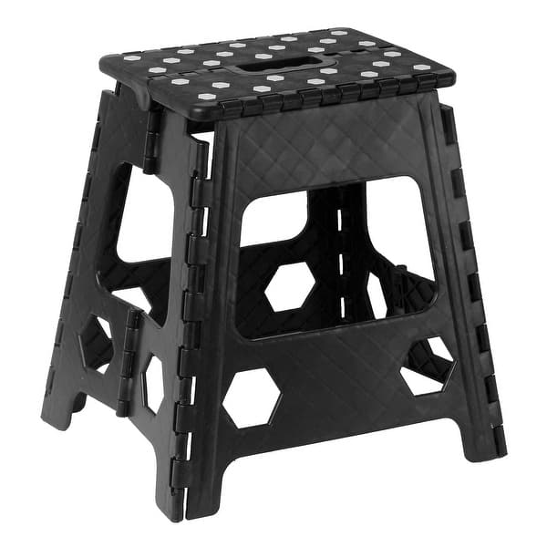 slide 2 of 5, 15" Folding Step Stool Black