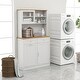 preview thumbnail 6 of 8, Gymax Double Tilt Out Trash Cabinet w/ Hutch Kitchen Pantry Storage
