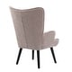 preview thumbnail 54 of 62, Fabric Upholstered Tufted Wingback Living Room Chair With Wooden Legs