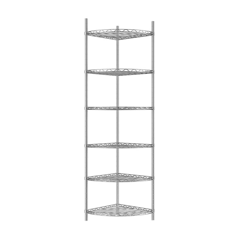 NSF 6 Tier Wire Shelf Rack Corner Storage for Bathroom,Kitchen,Garage