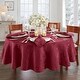 preview thumbnail 19 of 38, Caiden Elegance Damask Tablecloth 60"x84" Oval - Cranberry