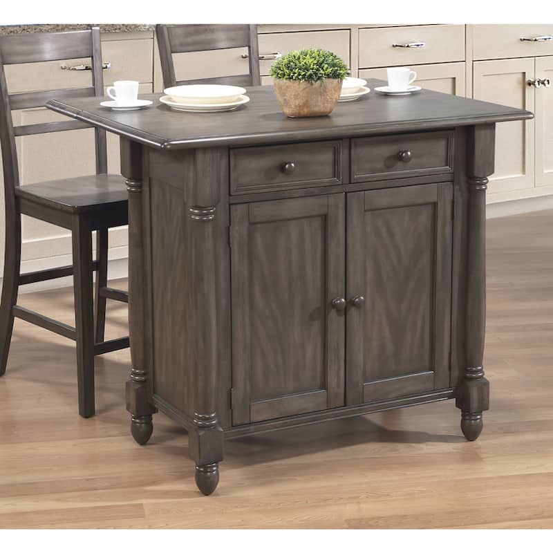 Kitchen island with Drop Leaf - Rolling Cart for Dining & Storage - Home Organization