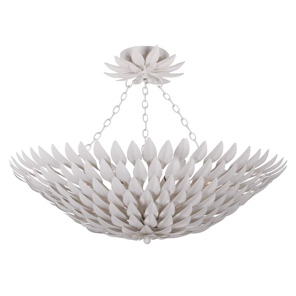 Broche 6 Light Matte White Ceiling Mount