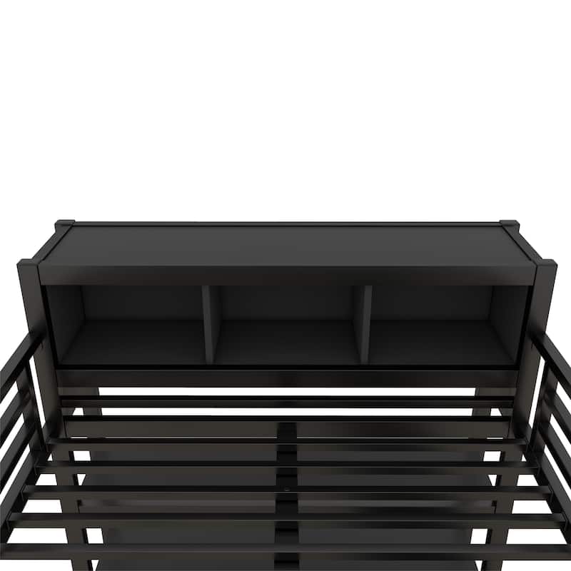 Full Size Metal Loft Bed with Wardrobe, Desk, and Storage, Ideal for Kids, Teens, and Adults