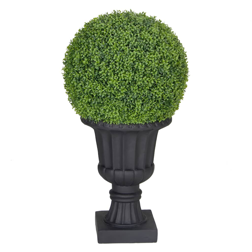 Puleo International 38" Single Ball Topiary Boxwood Artificial Tree