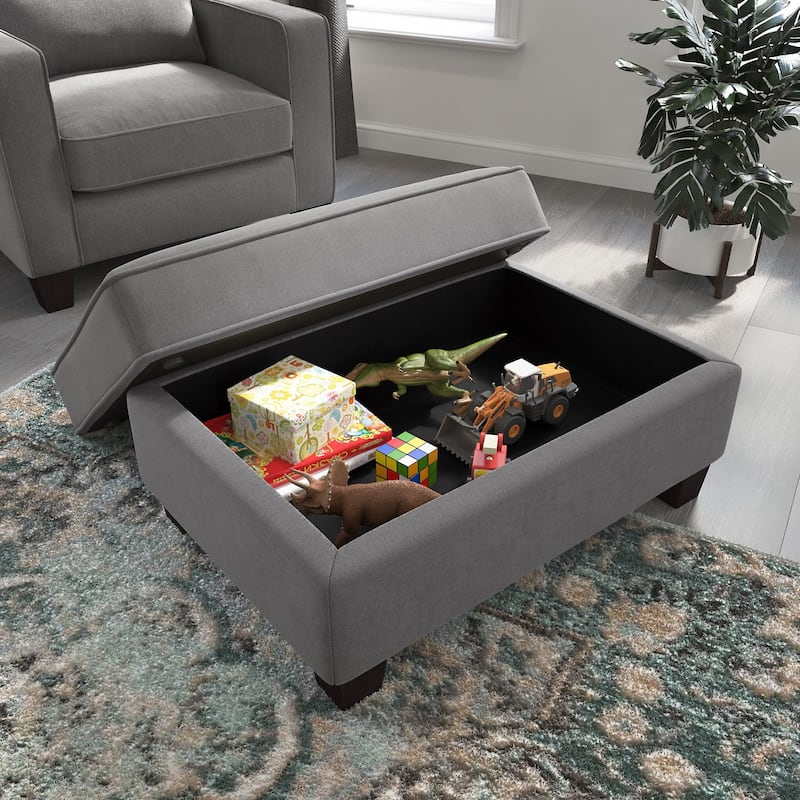Bush Furniture Stockton Large Upholstered Storage Ottoman