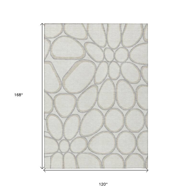 HomeRoots Abstract Transitional Rectangle Outdoor Rug