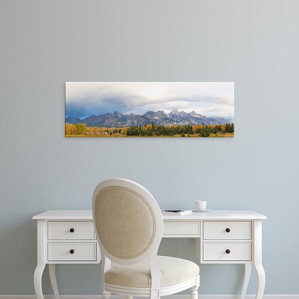 Easy Art Prints Panoramic Image 'Blacktail Ponds Overlook, Teton Range, Grand Teton National Park, Wyoming' Canvas Art