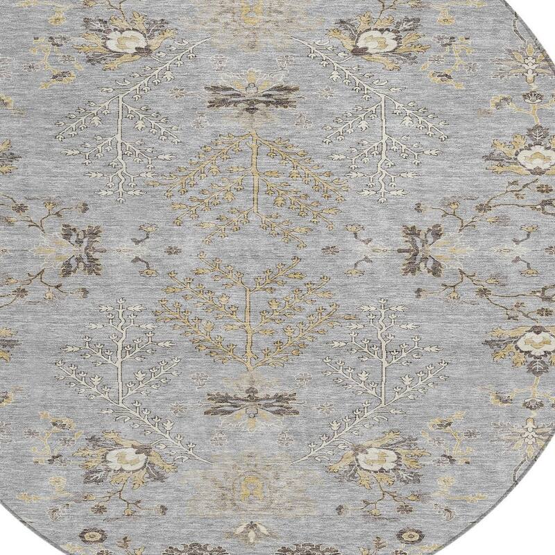 HomeRoots Floral Transitional Rectangle Outdoor Rug
