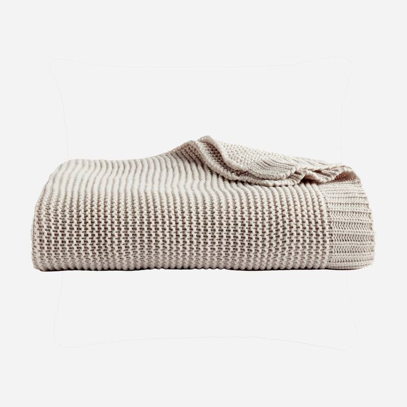Splendid Synder 100% Acrylic Sweater Knit 50"x70" Throw Blanket - Light Grey