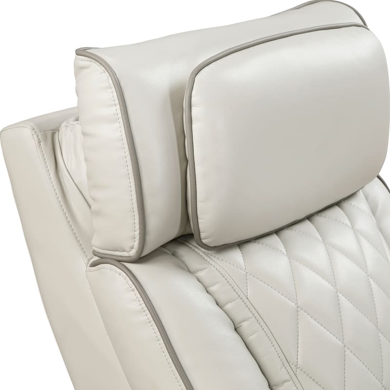 Ezra 37.5" Faux Leather Power Recliner - Power Heatrest, Cup Holders