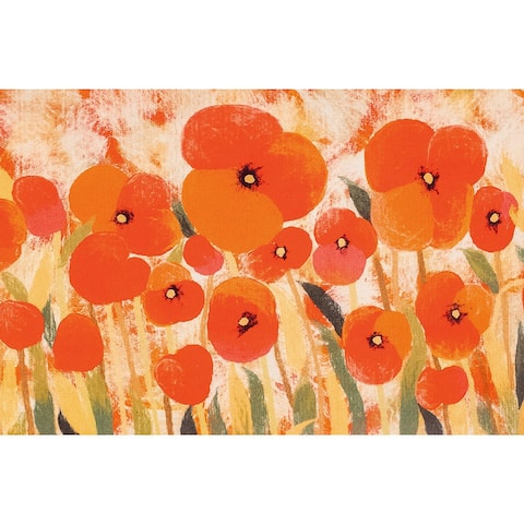 Liora Manne Illusions Poppies Indoor/Outdoor Mat Red 1'7" x 2'5"