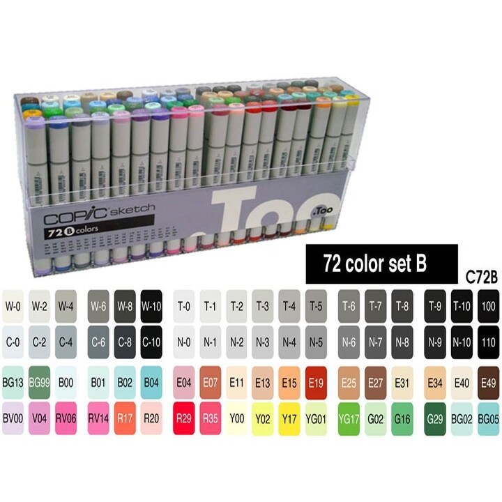 Shop Copic Sketch Markers 72 Piece Set Manga Drawing Cartoon