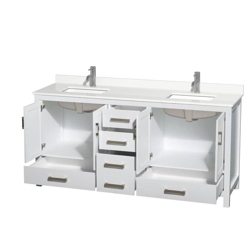 Wyndham Collection WCS141472D-QTZ-UNSMXX Sheffield 72" Free Standing