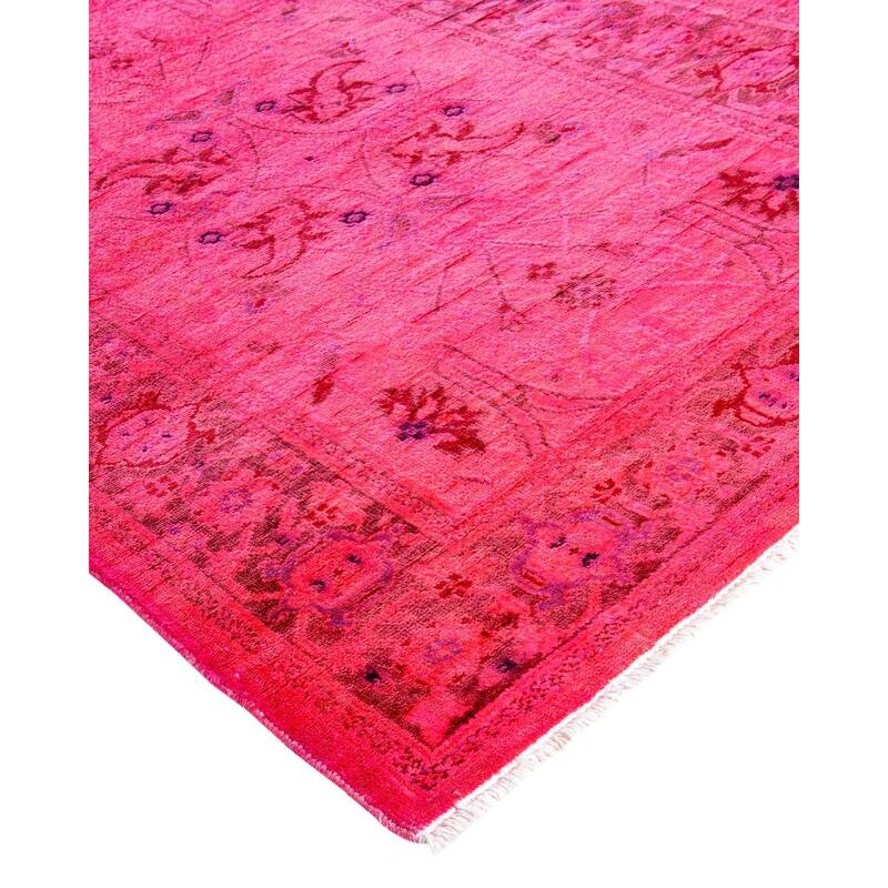 Vibrance, One-of-a-Kind Hand-Knotted Area Rug - Pink, 2' 7" x 13' 10" - 2' 7" x 13' 10"
