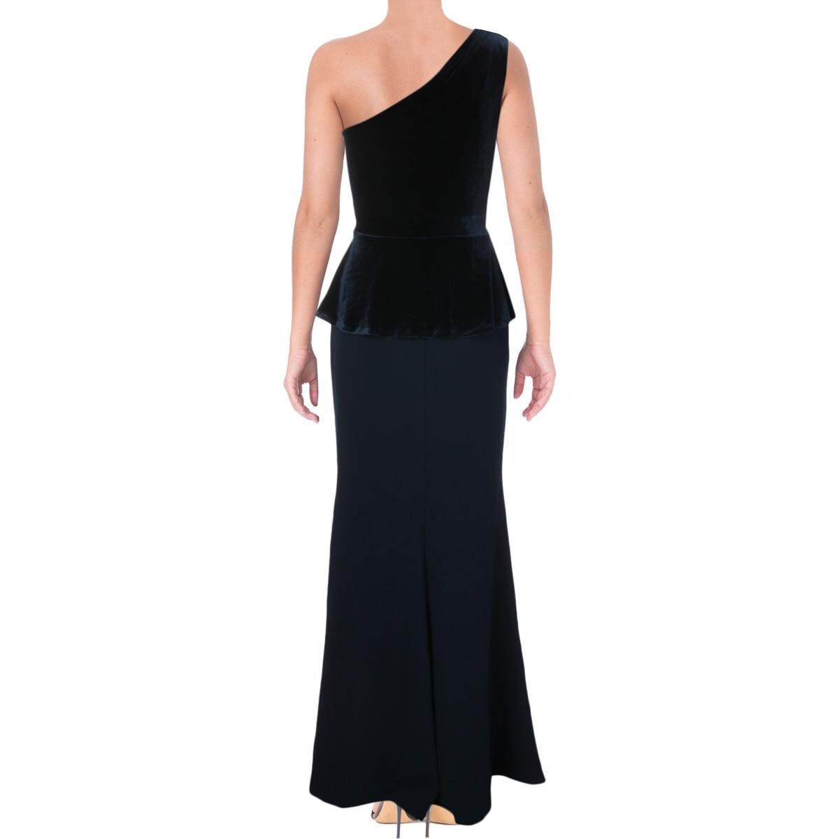 peplum velvet dress