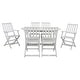 preview thumbnail 31 of 31, SAFAVIEH Hikaru 6-Chair 1-Table Extendable Patio Dining Set