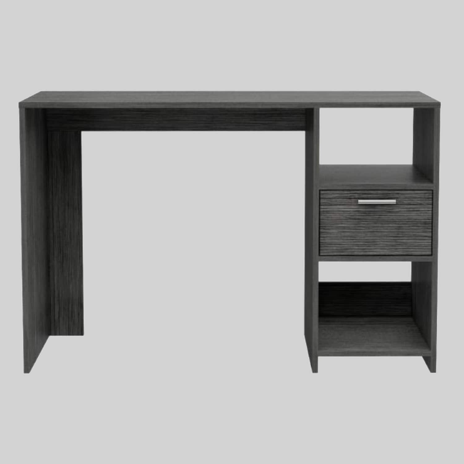 Writing Computer Desk with Drawer and Storage Shelves, Sleek 43.3