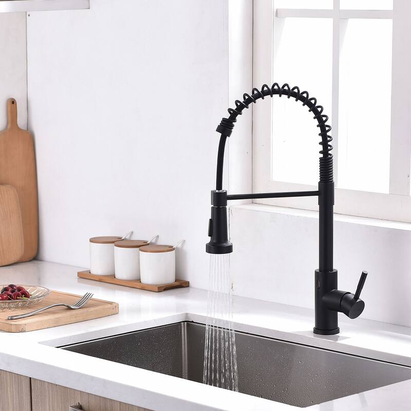 Touchless Single Hole Pull Down Kitchen Faucet with MotionSense Wave