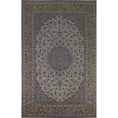 Traditional Kashan Persian Vintage Area Rug Handmade Wool Carpet - 8'0" x 12'3"