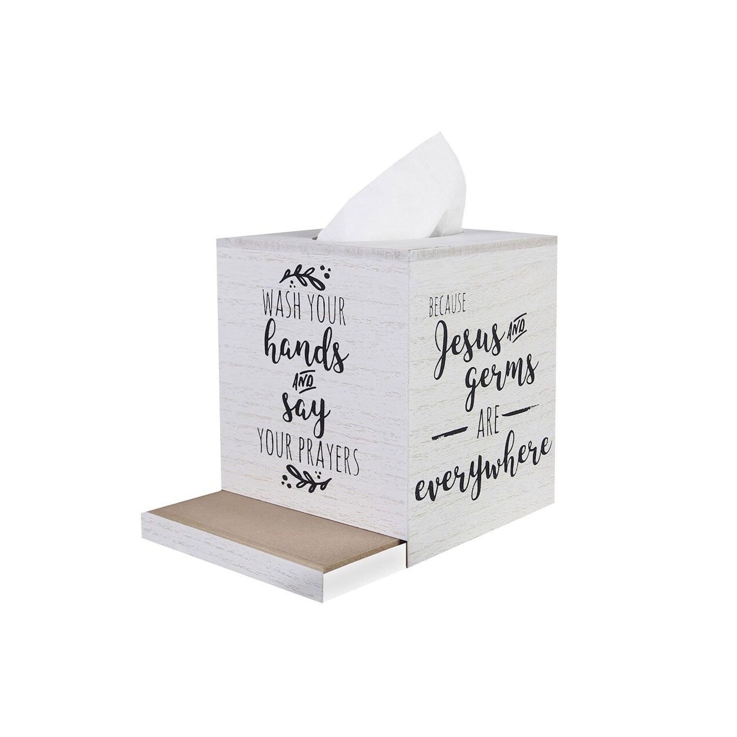 Jesus Germs Tissue Box Cover Funny Religious Facial Tissue Holder Grey Bed Bath Beyond 36137762