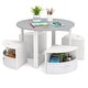 preview thumbnail 5 of 16, 5 Piece Toddler Round Nesting Table with Removable Storage Bin Included 4 Stool - 31" x 31" x 20"