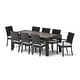 preview thumbnail 24 of 60, Deco 9 Piece Aluminum Outdoor Patio Dining Set Bliss Linen