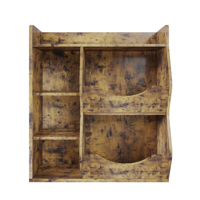 3-Tier Bookshelf Double Side Toy Shelf for Toys and Books