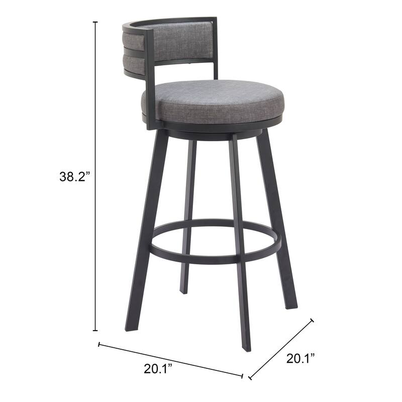 Gimsby Swivel Barstool Gray