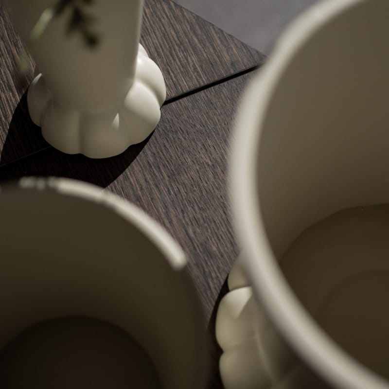 Matte Finished Ceramic Flora Pot Vase - 8.5" - Cream