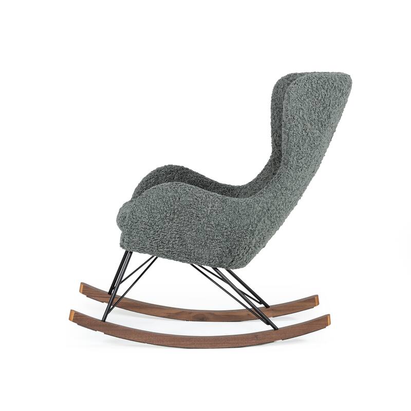 Modrest Ikard Modern Grey Sheep Rocking Chair