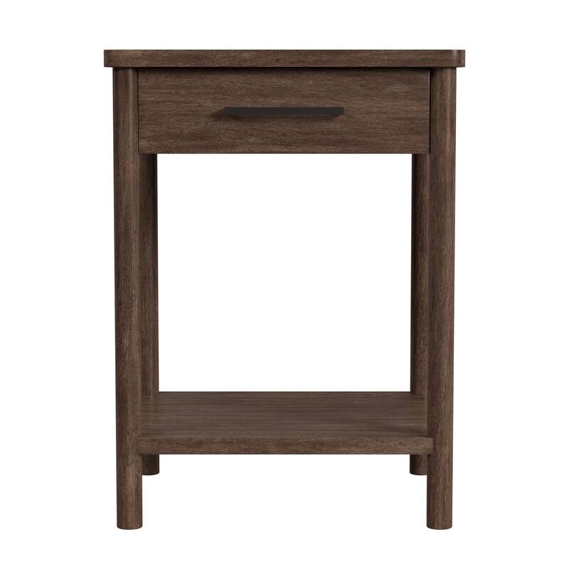 Lennon 1 Drawer Rounded Leg Wood Nightstand
