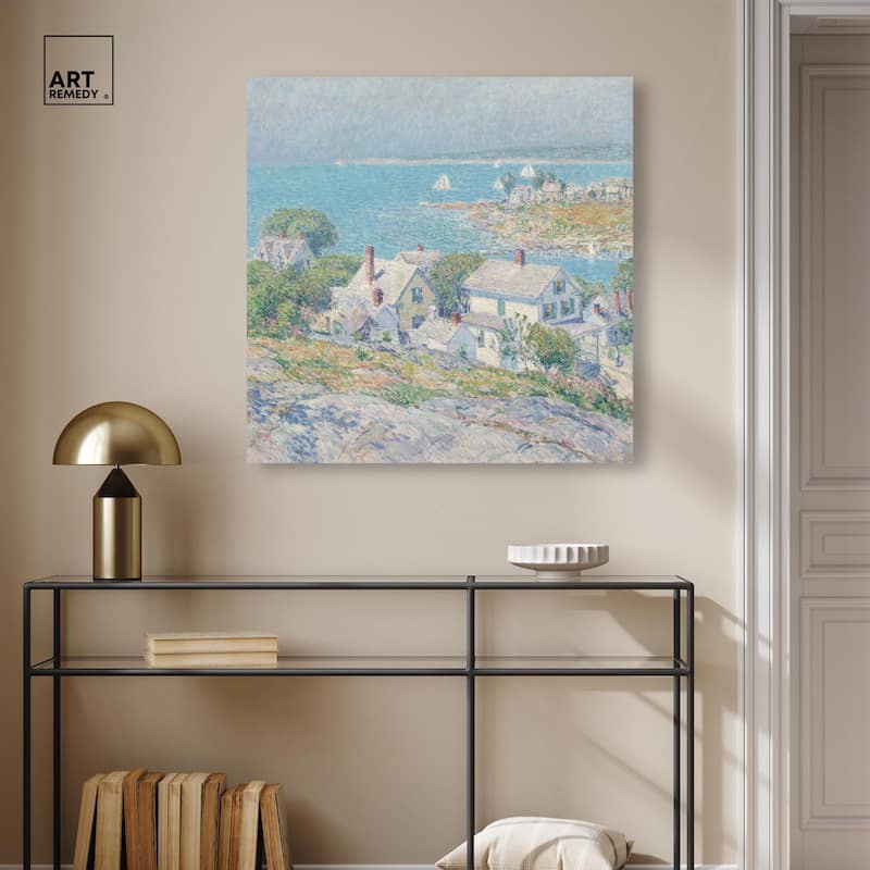 Hassam New England Headlands Canvas by Art Remedy, Gallery Wrapped