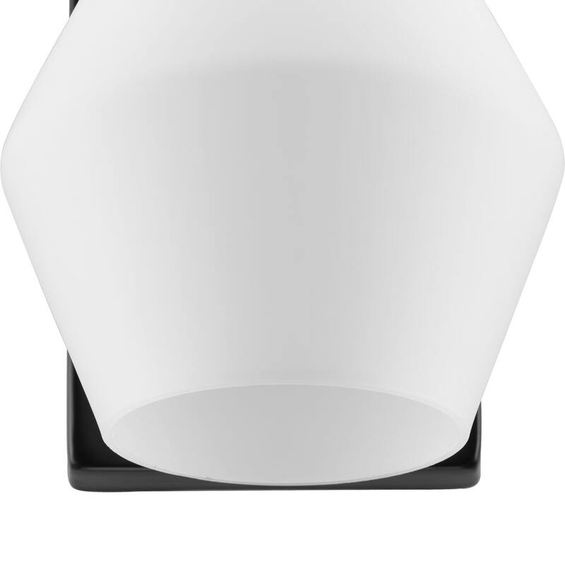 Copeland Collection One-Light Matte Black Mid-Century Modern Vanity Light - 6 in x 7 in x 8 in