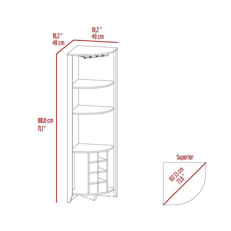 Essential Corner, Wine Rack, Two Side Shelves