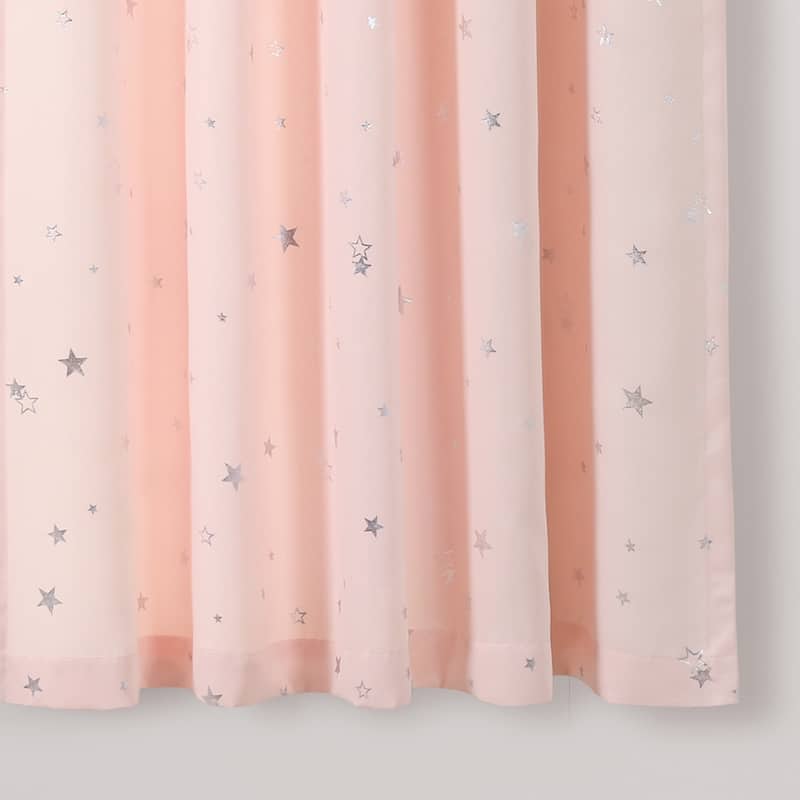 Lush Decor Star Room Darkening Window Curtain Panel Pair