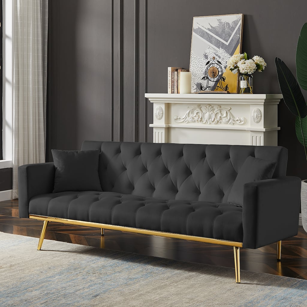 Convertible Folding Futon Sofa Bed , Sleeper Sofa Couch for Compact Living Space.