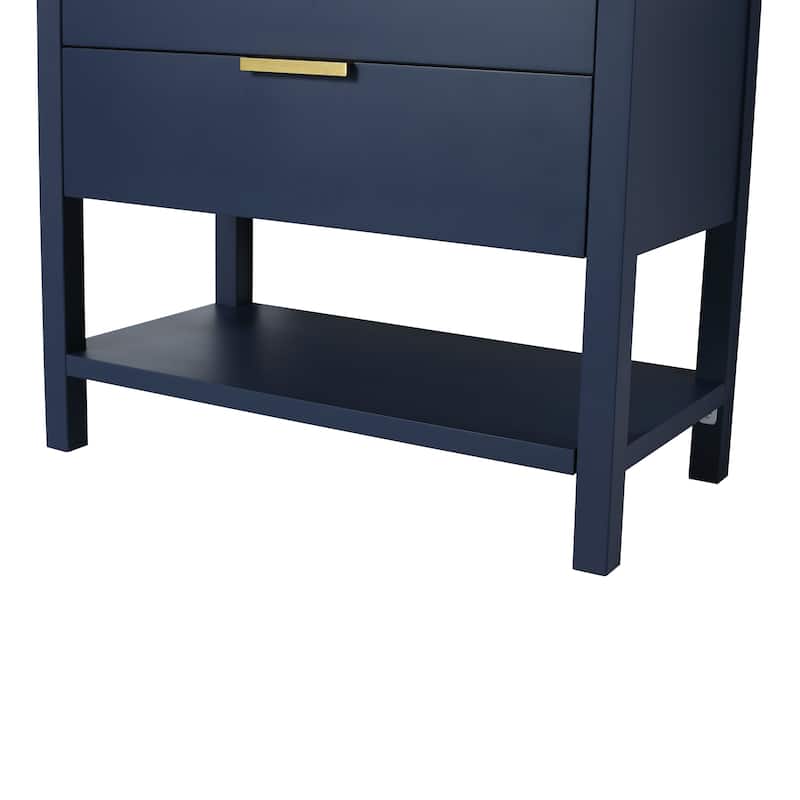 Plywood Freestanding Bathroom Vanity Set with Integrated Sink