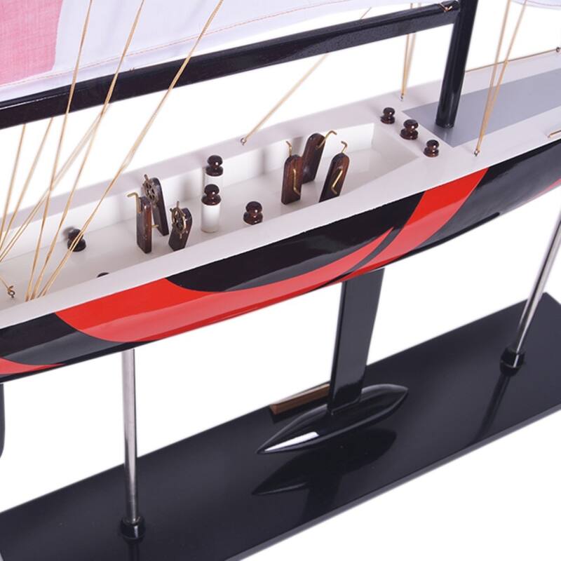 Alinghi Painted Medium Sailboat Schooner Yacht Model