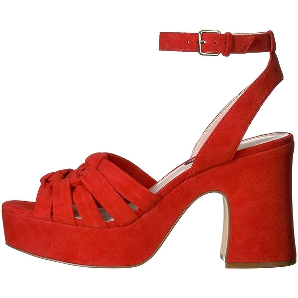 Nine West Womens FETUCHINI Leather Heeled Sandal