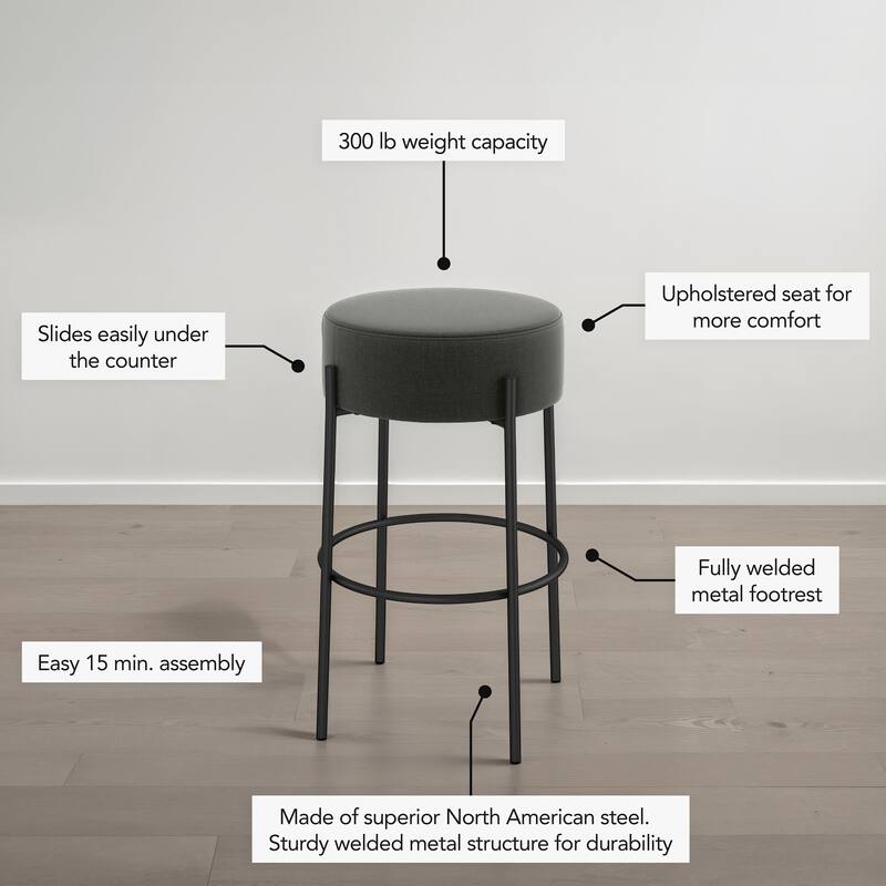 Amisco Clovis Counter and Bar Stool