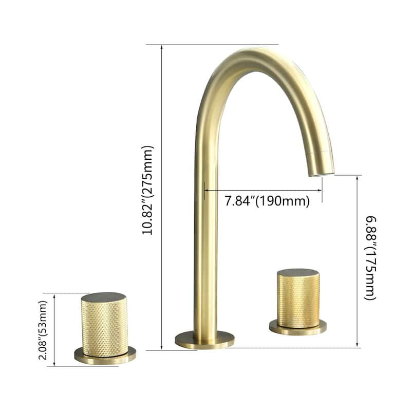 Widespread Double Handle Bathroom Faucet with Swivel Spout