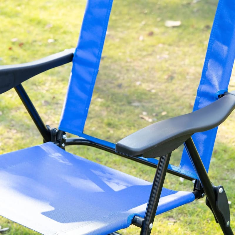 Folding Patio Dining Chairs Set of 2,Adjustable Sling,Headrest,Outdoor