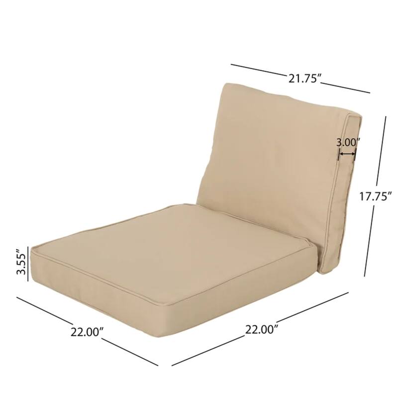Roomfitters Honolulu Club Chair Cushion Set, Back and Seat Cushions, Water Repellent Fabric