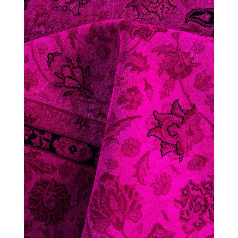 Fine Vibrance One-of-a-Kind Hand-Knotted Area Rug - Pink, 8' 0" x 10' 3" - 8' 0" x 10' 3"